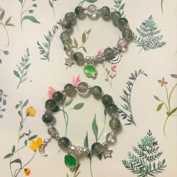 Elegant Silver Charm Beaded Bracelet (sold individually) - Picture 1 of 3